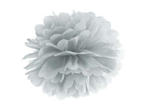 Picture of FLUFFY POMPOM SILVER 25CM
